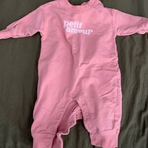 Carter's Pink Baby Bodysuit with White Print